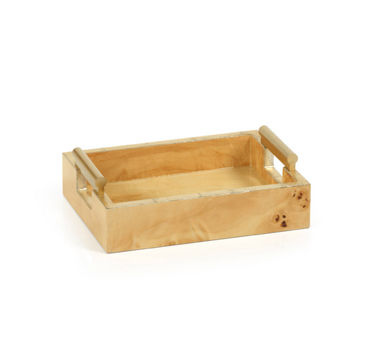 Burl Wood Napkin Tray